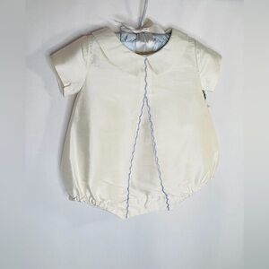 Isabel Garreton White Ivory Silk Romper 6 Months